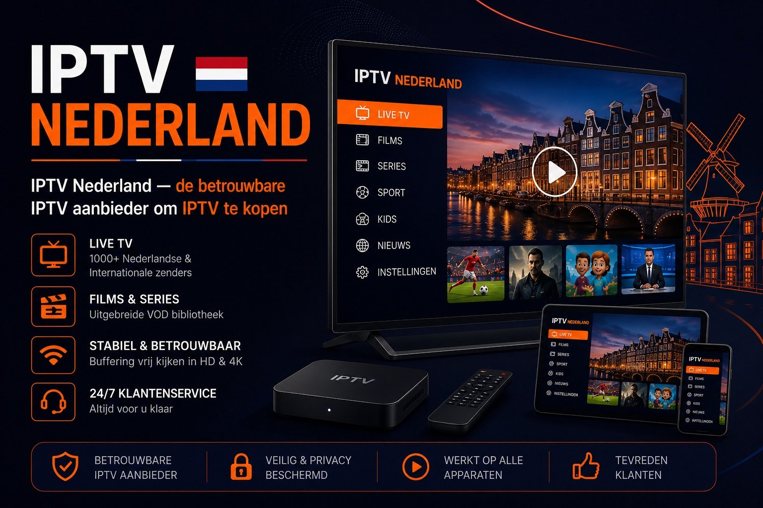 IPTV Nederland — de betrouwbare IPTV aanbieder om IPTV te kopen
